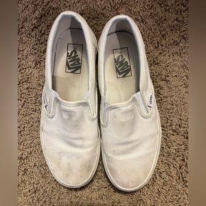 White slip on vans size 8.5